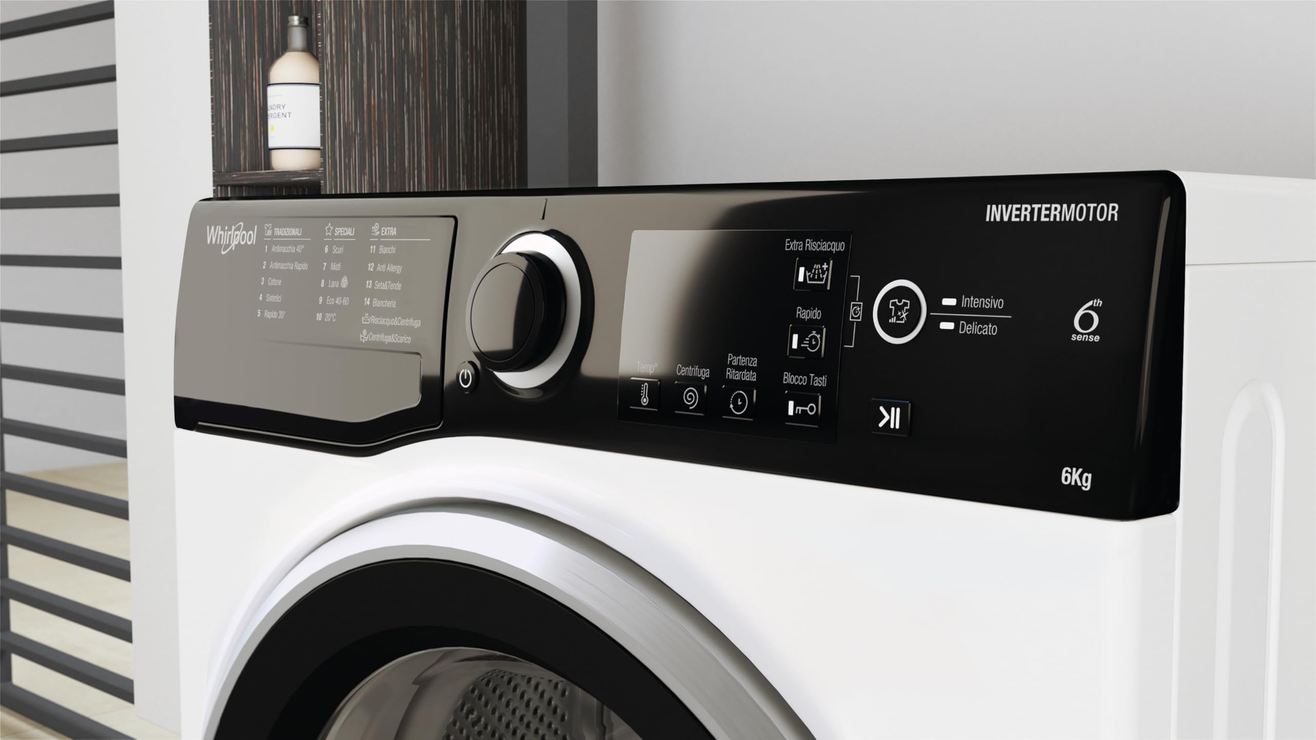 Whirlpool WSB 624 S IT - Lavatrice 6kg Libera Installazione, Carica Frontale. Centrifuga 1200 Giri Al Minuto. Larghezza 59,5cm, Profondità 42,5cm, Altezza 85,0cm, Classe Energetica C