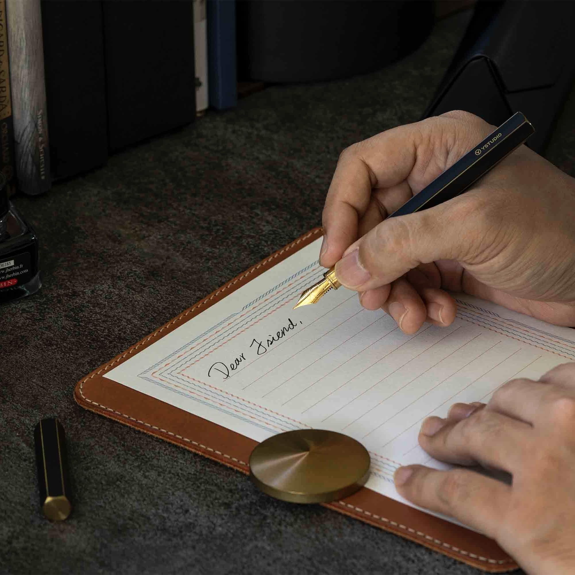 YSTUDIO Stunning Classic Revolve Fountain Pen Schmidt Gilded Nib Best Pen Gift Set for Men Women Professional Executive — view 7