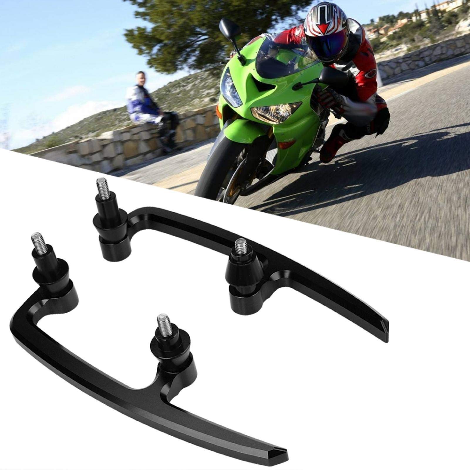 EBTOOLS para Kawasaki z650 2020 para z650 2019 Barra de Agarre para pasajeros Motocicleta CNC Aluminio Barra de Agarre Trasera Kit de riel de Asiento para Kawasaki Z650 17-18 Barra de Agarre Negra p