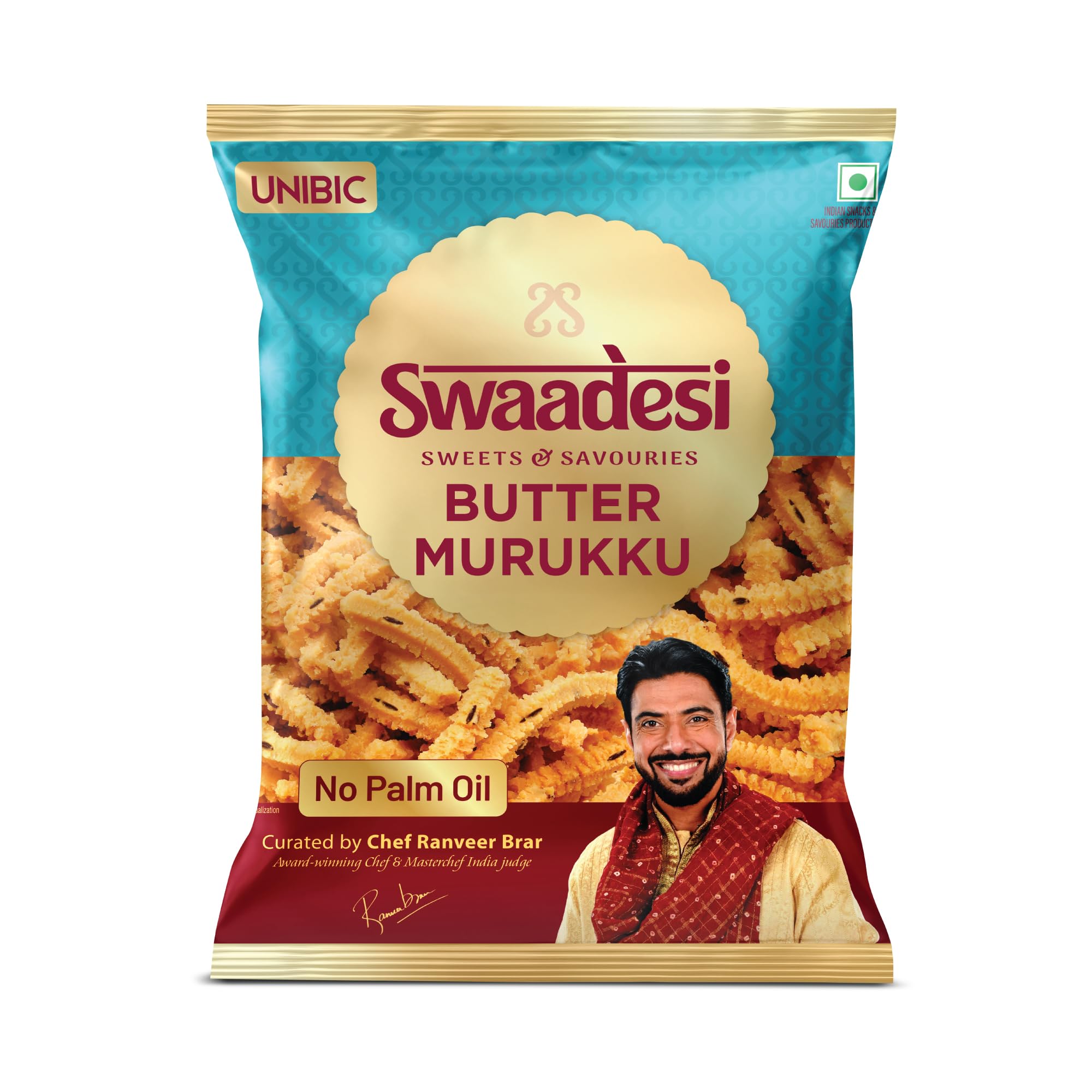 Unibic No Palm Oil Butter Murukku | All Time Favourite Snacks |Crunchy Healthy Snacks, Ready to Eat | 130gm