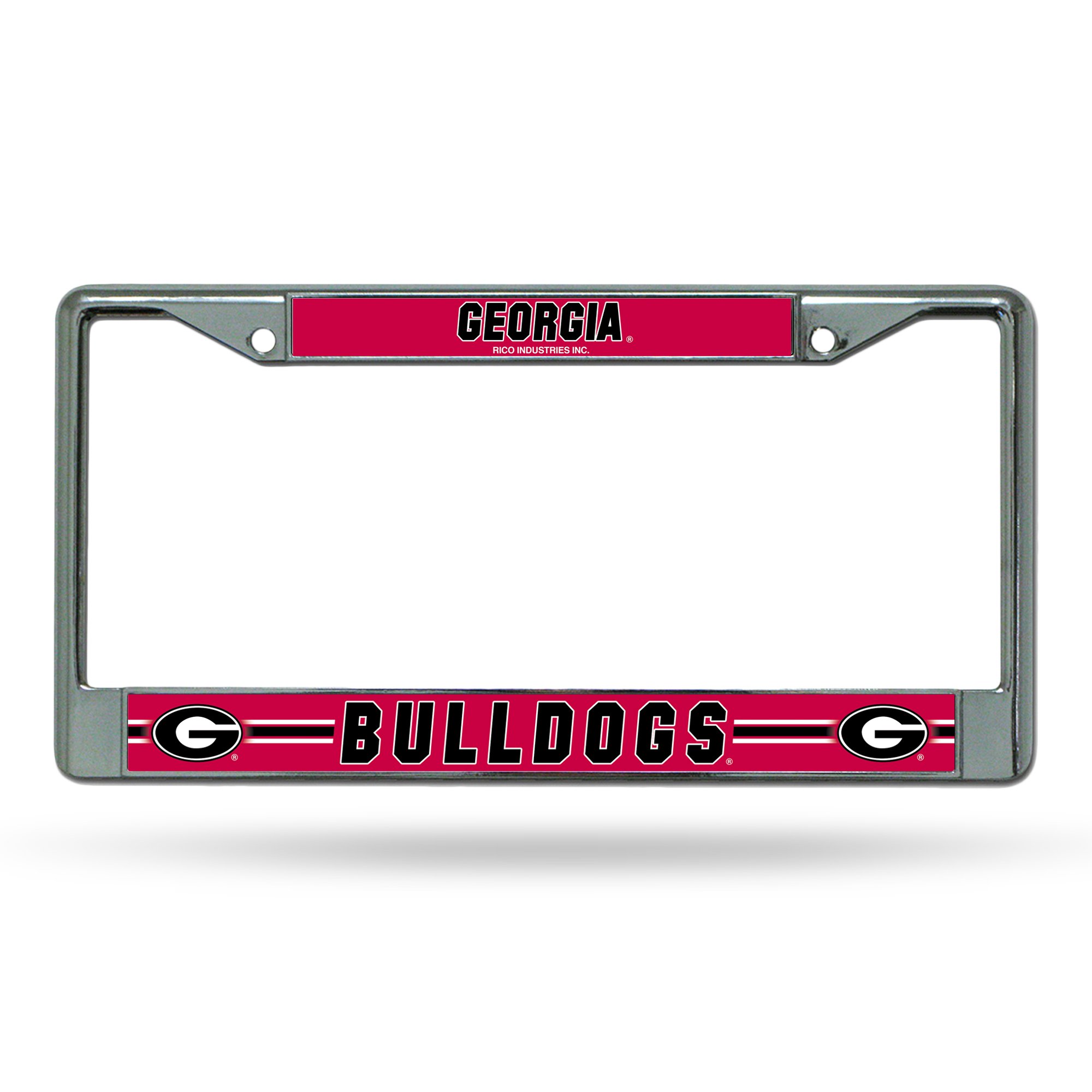Rico Industries NCAA Georgia Bulldogs Standard Chrome License Plate Frame