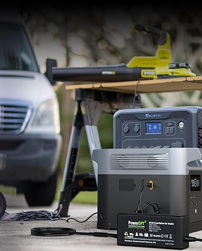 Miniatura 9 de PowerGpt Cargador de coche 5 en 1 de 120 W para estación de energía portátil, adaptador de cable de carga rápida PD 3.0 Fuente de alimentación para