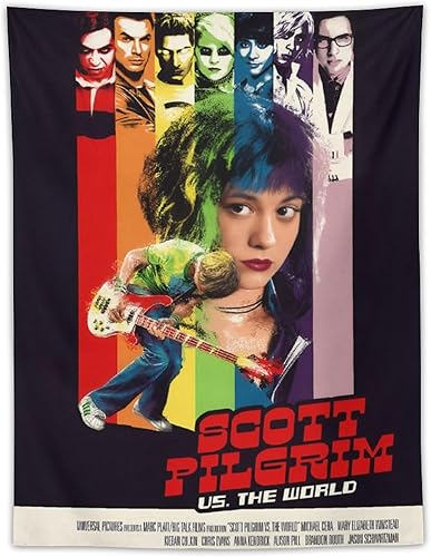 Scott Pilgrim Vs The World - Tapiz de película (10) tapices de pared para regalo, impresión de sala de estar, decoración de dormitorio, obras de