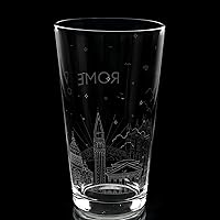 Vista 54 de AMSTERDAM NETHERLANDS SKYLINE Engraved Pint Beer Glass Minimalist City Sky Line Full Wrap Engraving Great Gift Idea!