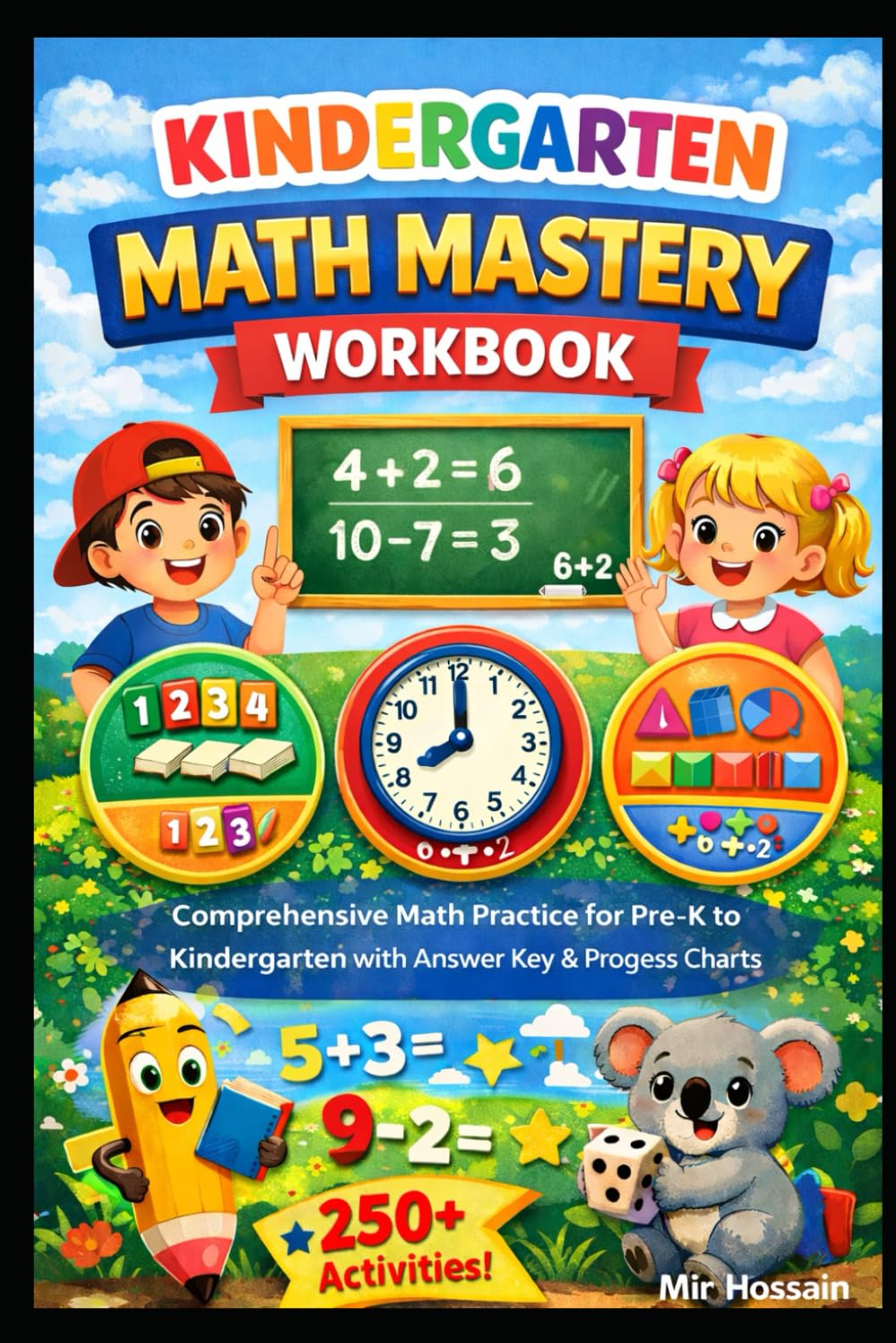 Kindergarten Math Mastery Workbook: Number Sense, Addition, Subtraction, Shapes, Patterns and Word Problems: Comprehensive Math Practice for Pre-K to Kindergarten with Answer Key & Progress Charts