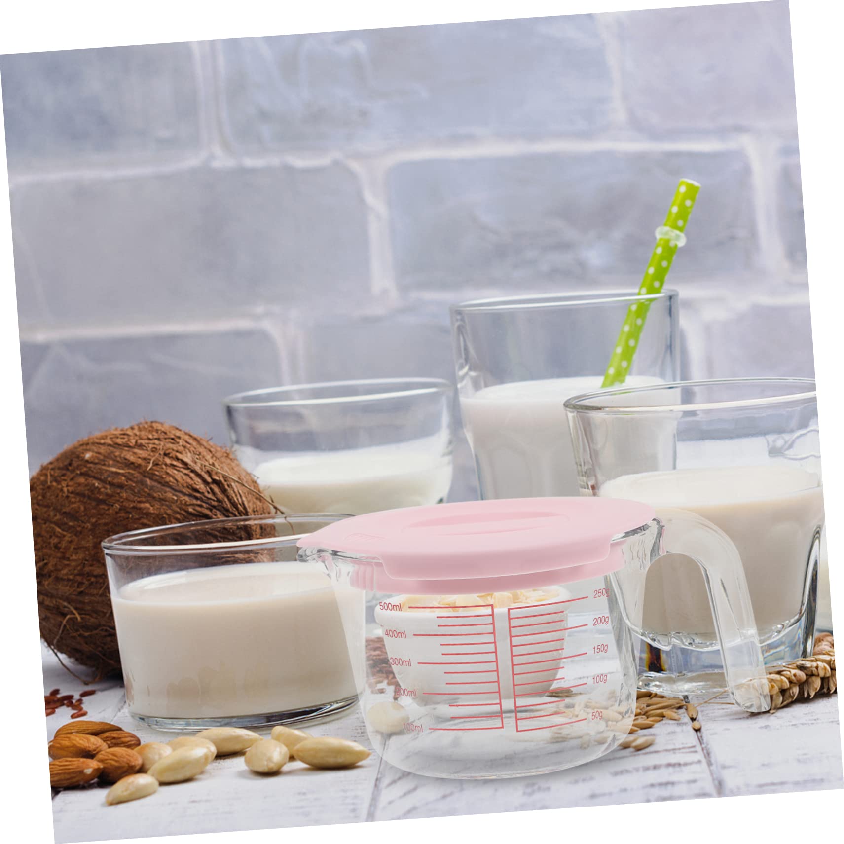 ABOOFAN Tasse à Mesurer Polyvalente en Verre avec Graduations pour Desserts Café