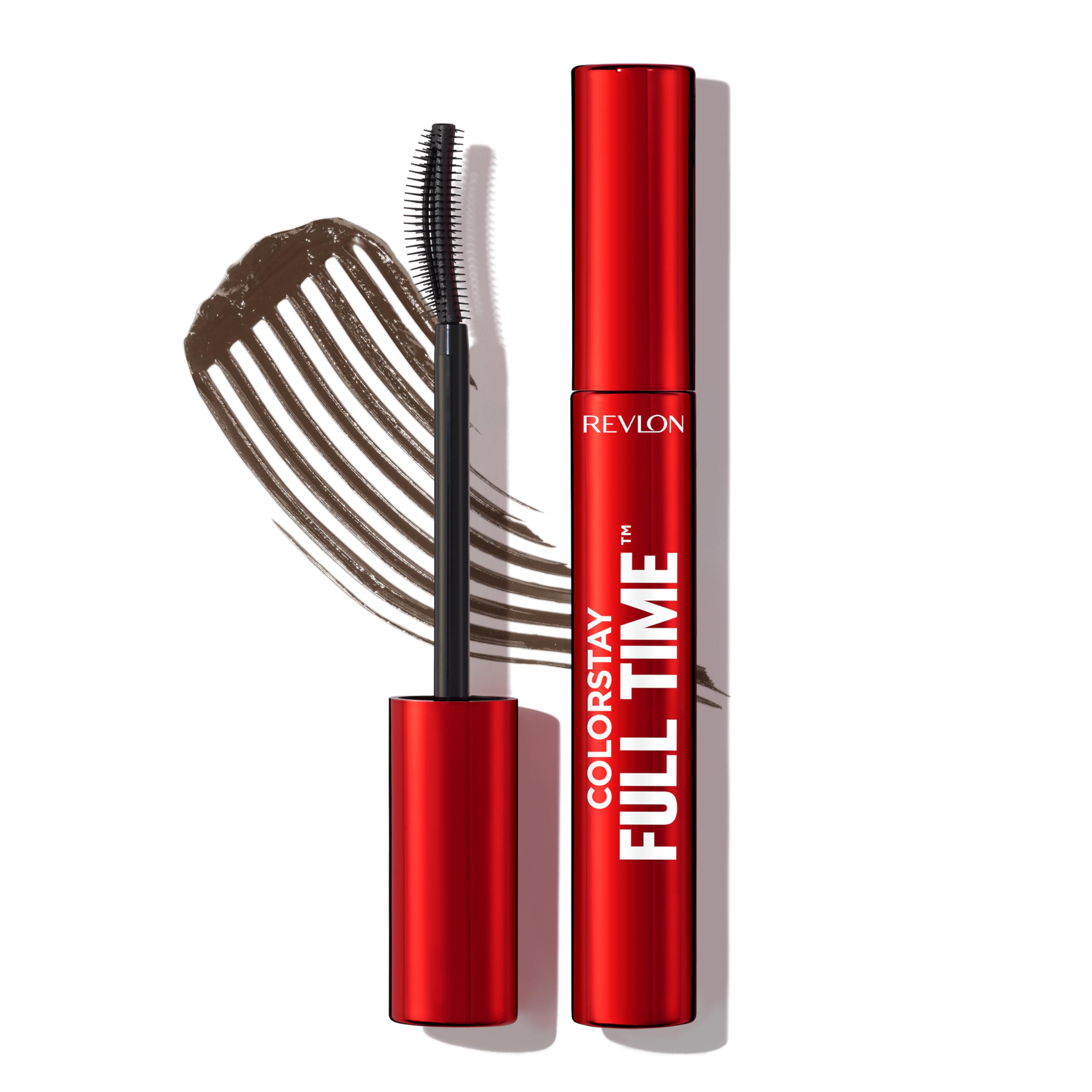 Revlon ColorStay Full Time Volumizing Mascara, 24 Hour Wear, Smudge-Proof, Non-Clumping, Flake-Free, Stocking Stuffer for Her, 403 Natural Brown