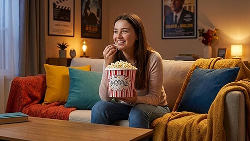 Miniatura 3 de Modern Style Reusable Plastic Popcorn Box/Popcorn Containers/Popcorn Bowls Set for Movie Theater Night - (BPA Free - Red/White 4 Pack-75 oz)