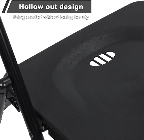 Miniatura 8 de Folding Chairs for Outside, 6Pcs Foldable Chairs with Backpack, Plastic Chairs with 330-Pound Capacity, Sturdy Metal Frame, Easy to Fold and Store,