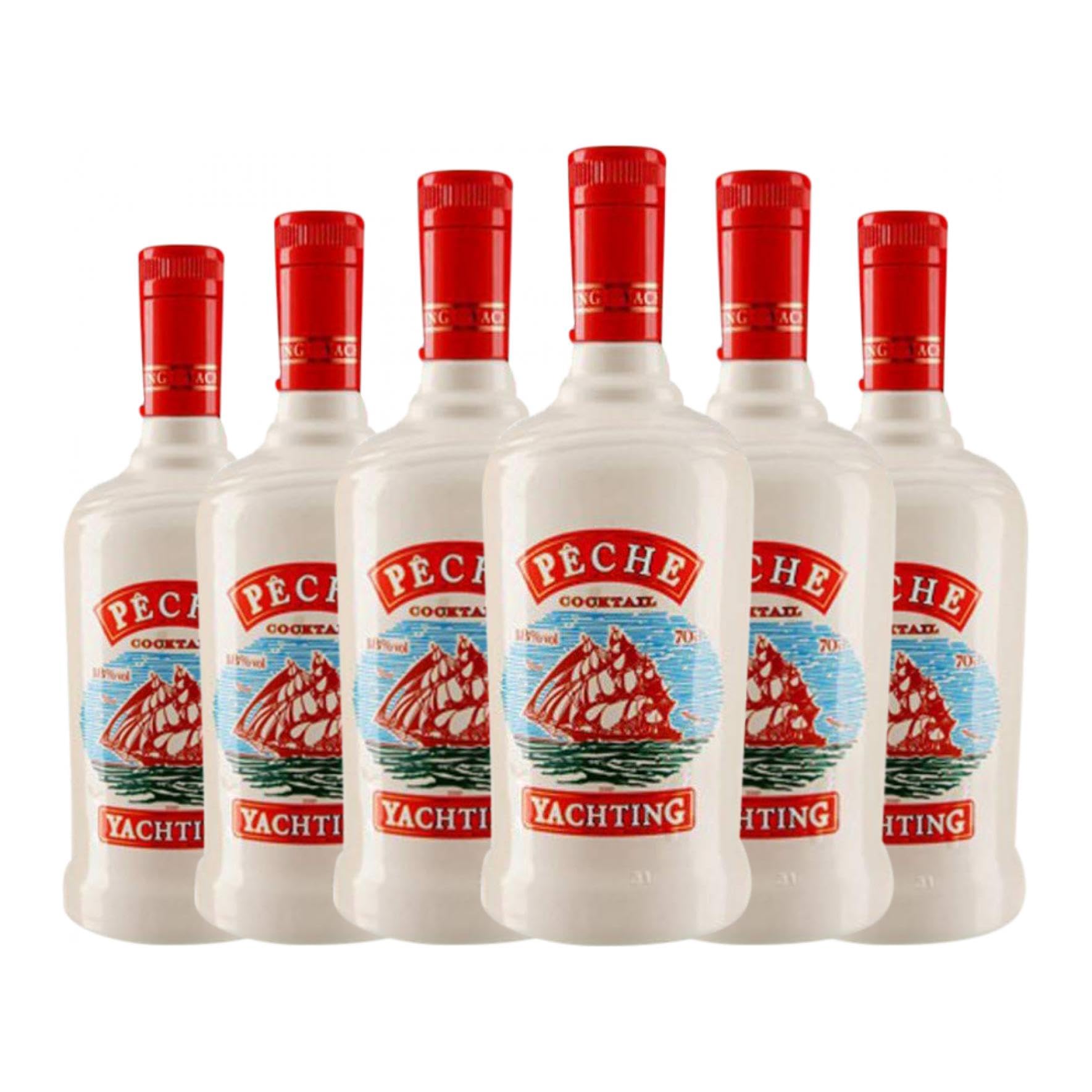 Licores Yachting Whisky Peche 70 cl (Caja de 6 Botellas de 70 cl)