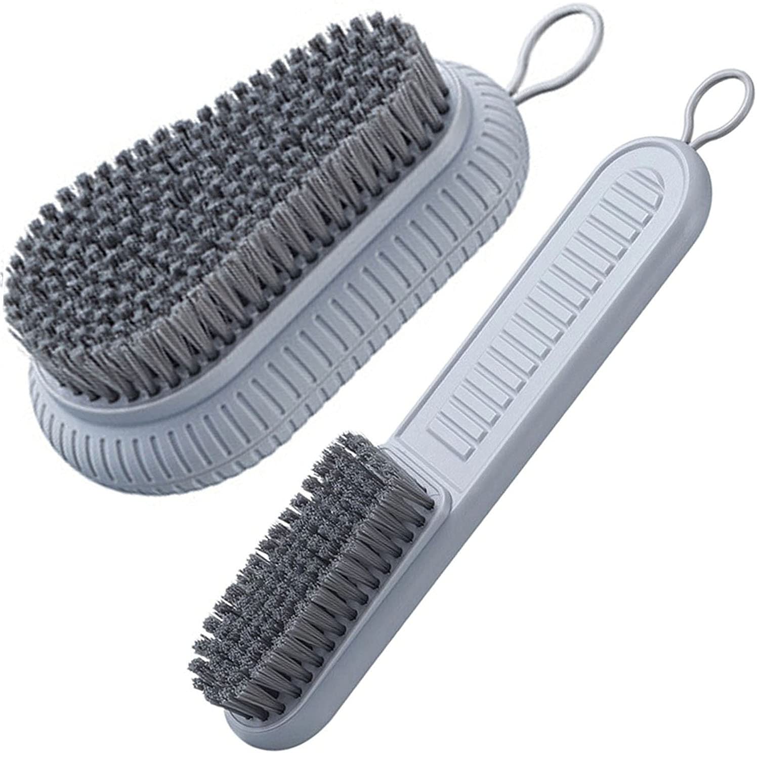 Selaurel Grey Cleaning Brush Soft Bristle Brush Laundry Scrub Brush Clothes Underwear Shoes Scrubbing Brush, Easy To Grip Household Cleaning Brushes Tool For Countertops Bathtubs