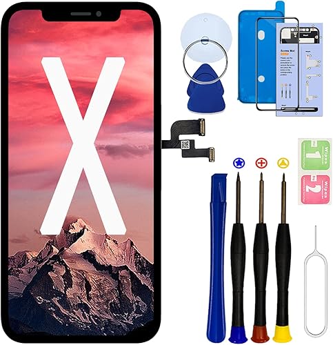 Kit de reemplazo de pantalla para iPhone X 10, kit de 5.8 pulgadas, pantalla táctil 3D y LCD, compatible con A1865, A1901, A1902, con herramientas