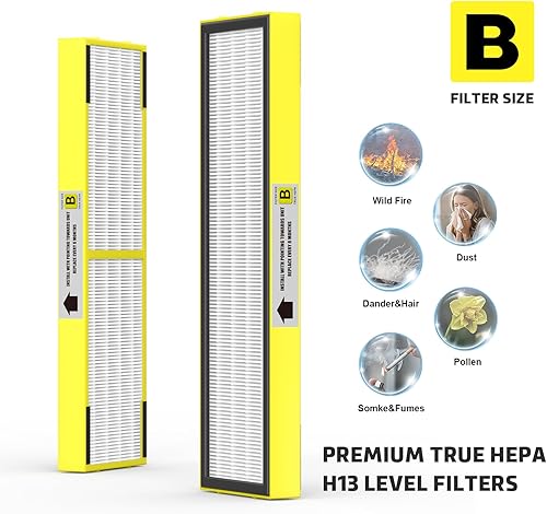 Miniatura 6 de FLT4825 Filtro de repuesto HEPA B compatible con purificador de aire Guardian AC4825 AC4300 AC4800 AC4900 AC4850, paquete de 3 filtros HEPA B con 9