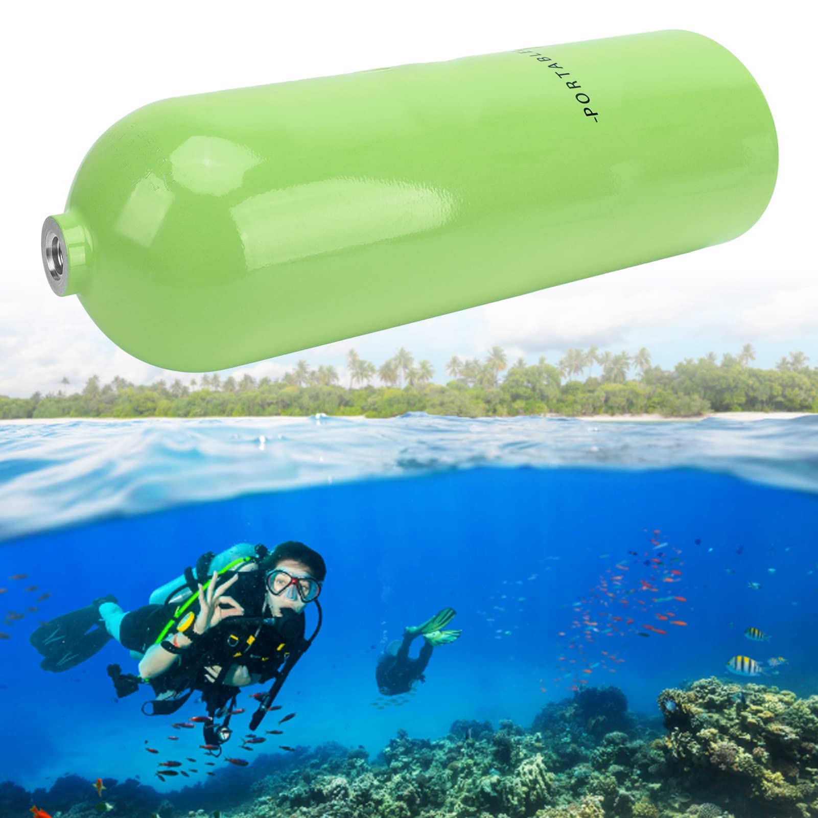 Haofy Bombola da 4 Litri, Bombola di Ossigeno per Immersioni di Grande capacità, Attrezzatura per Lo Snorkeling per Visite Turistiche Subacquee