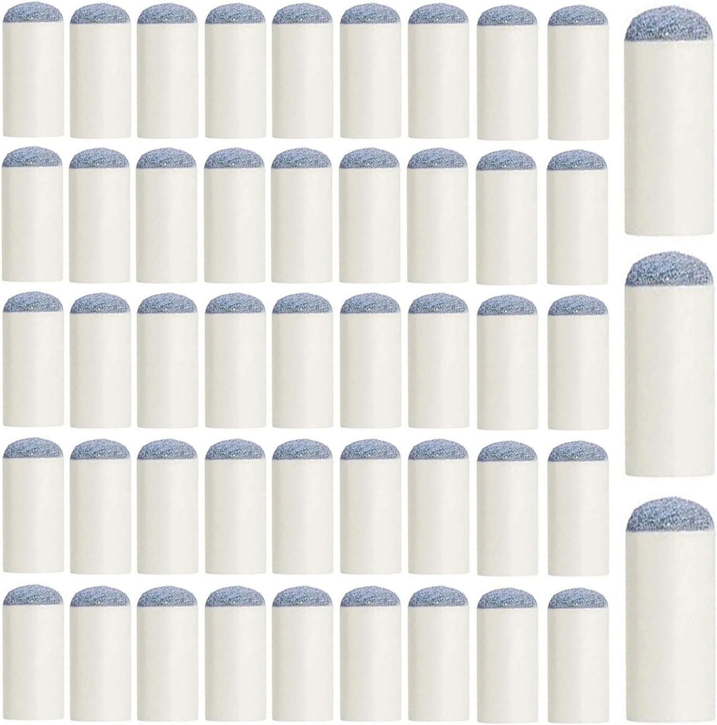 Kenkio 50 Pieces 13 mm Billiard Pool Cue Tips Slip-on Cue Tips Replacements