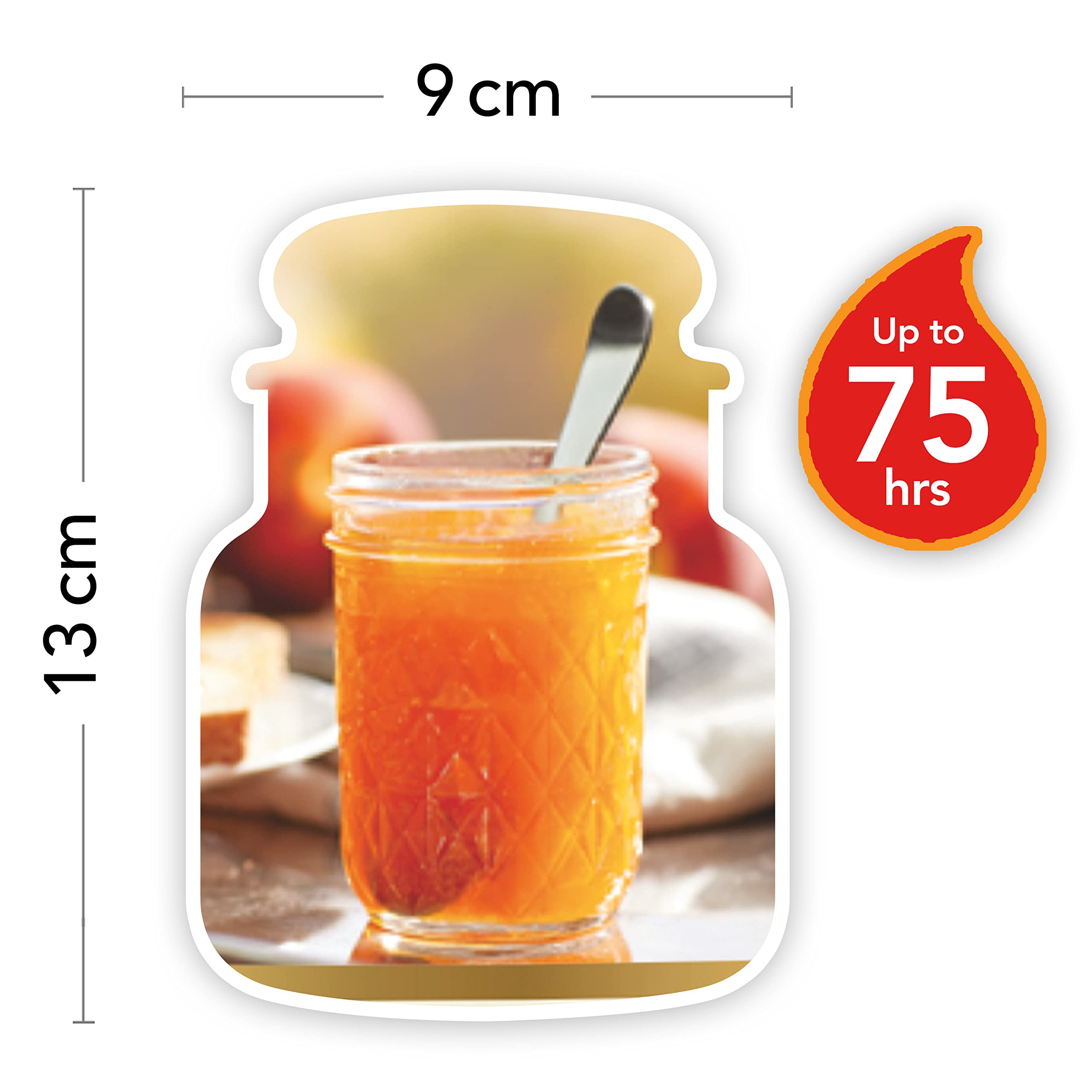 Yankee Candle Farm Fresh Peach - Vela aromática (cristal, 10,7 cm), color naranja