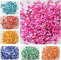 Vista 8 de QICQDRAM Conchas trituradas para manualidades de aproximadamente 1 libra (14.29 oz/14.28 onzas), pequeñas conchas naturales trituradas a granel