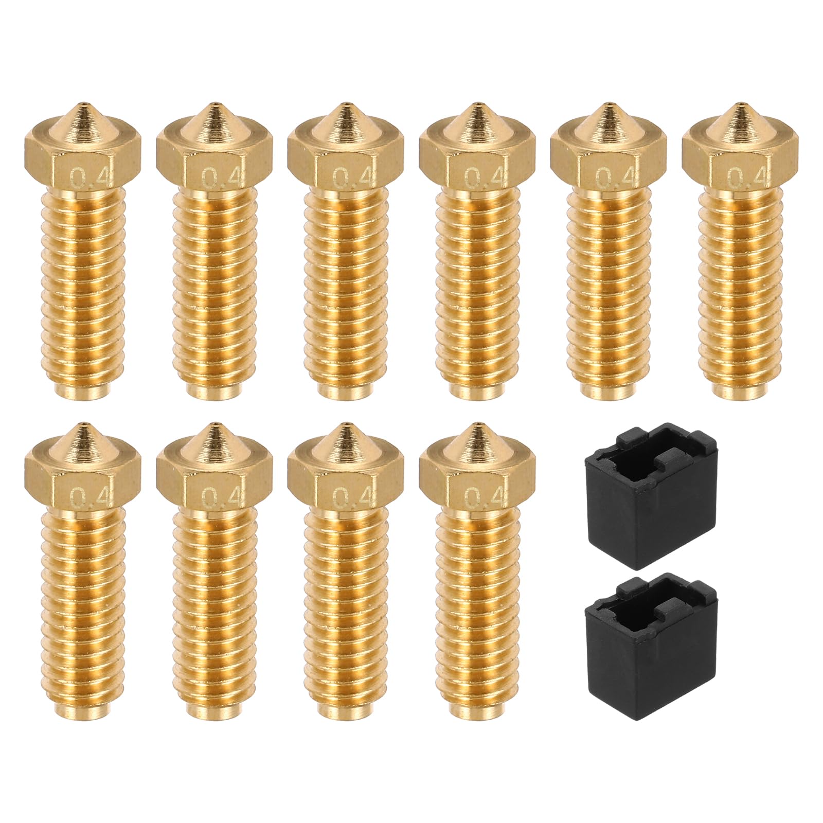 Sourcing Map 3D-Drucker-Düsen Set – 18 Stück Für MK10, Messing, Düsendurchmesser 0,2–1 Mm, 1,75 Mm Filament