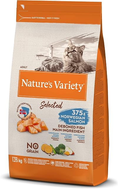 Natures Variety Cat Adult Dry Selected Salmon 1.25Kg