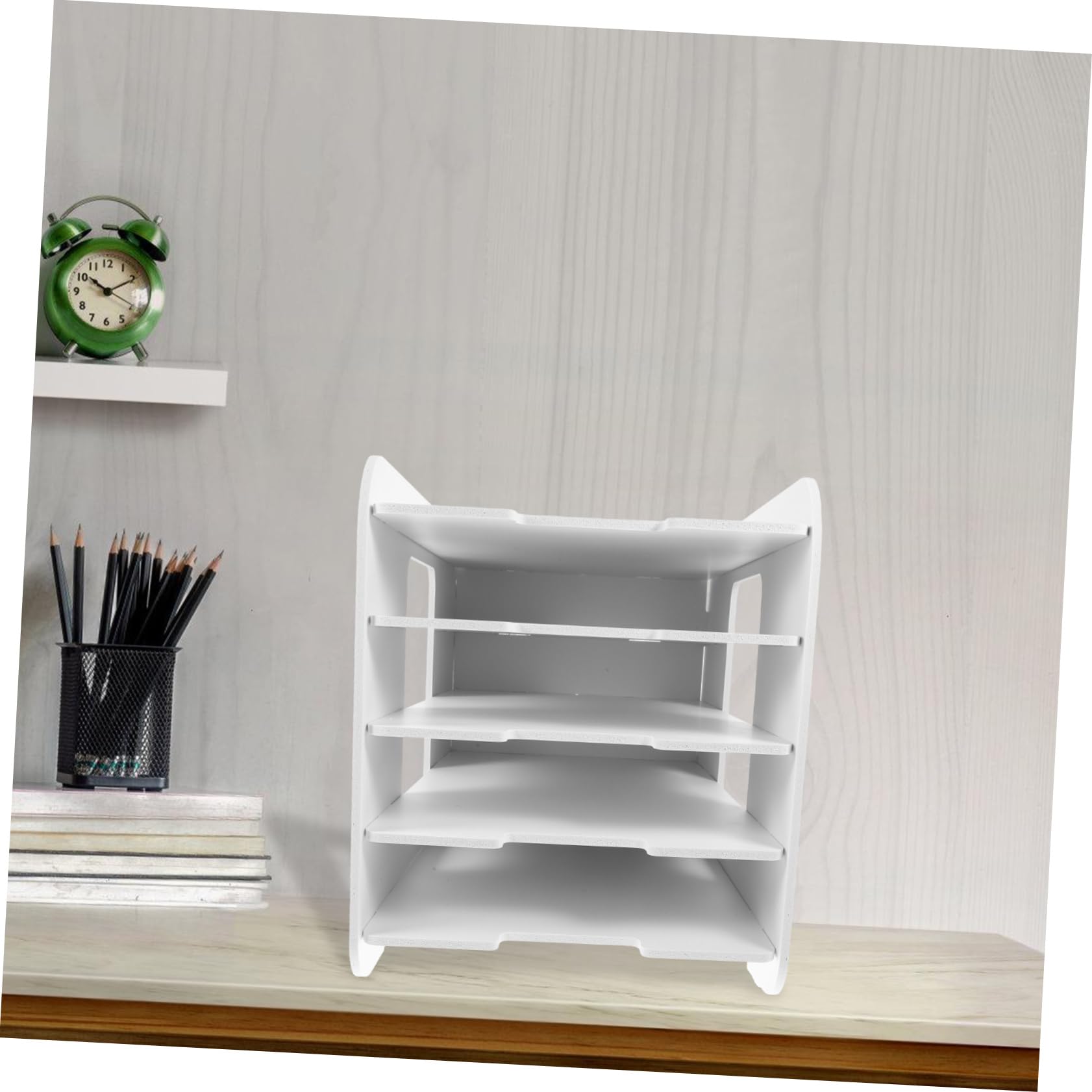 Portaoggetti Scrivania Multi Organizer Impilabile Per Documenti e Resistente Per