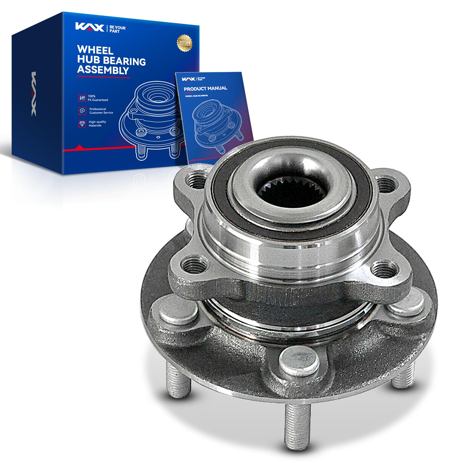 Photo 1 of *Used/Rust/Dirty* KAX 512498 Front/Rear Wheel Bearing and Hub Assembly 5 Lugs Fit for Ford Fusion 2013 2015 2016 2017 2018 2020 2.0T FWD Replaces