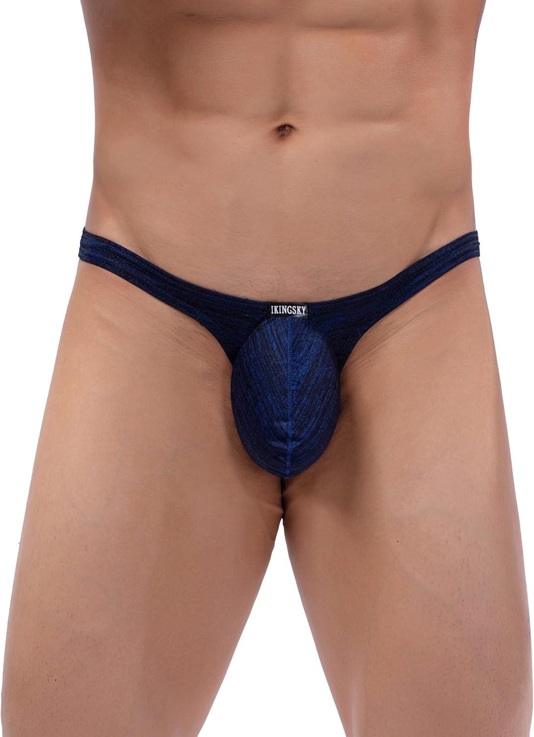 iKingsky Men's Breathable Pouch Thong Underwear Sexy Low Rise Bulge T-back Panties for Men - Image 2