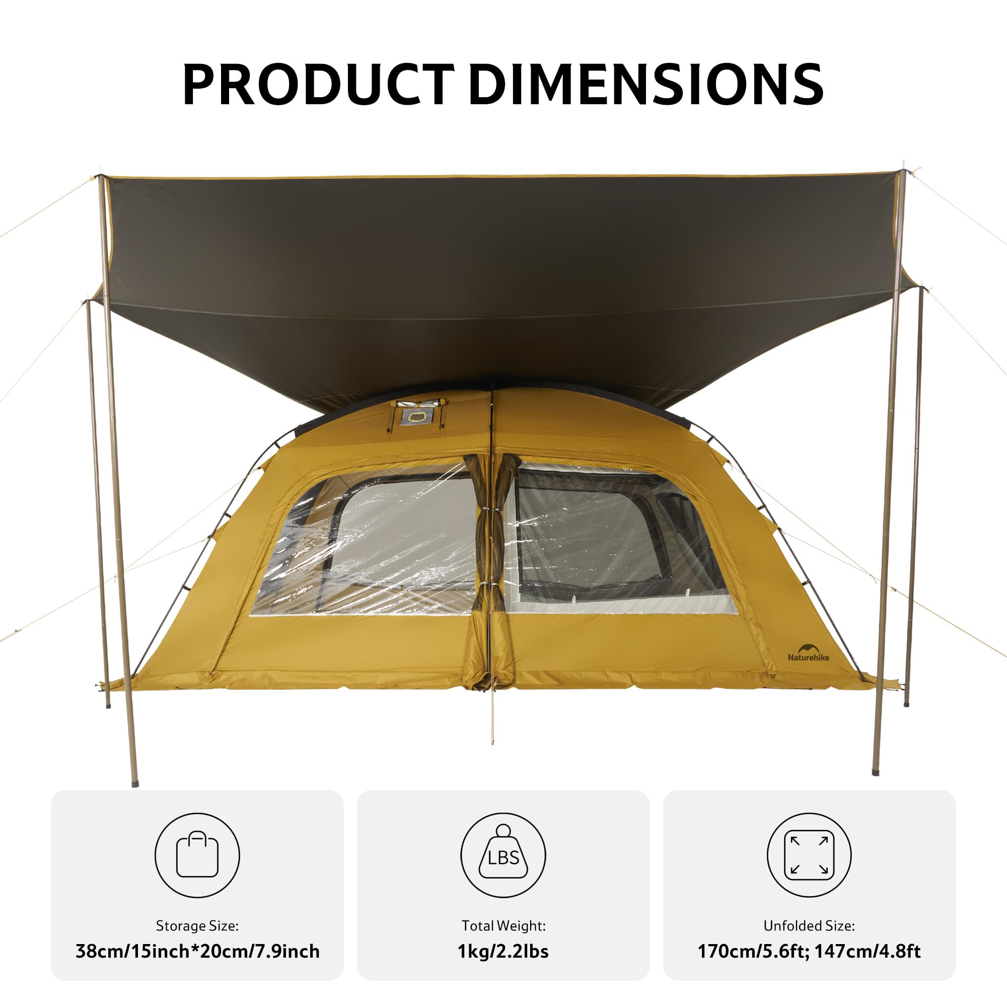 Naturehike Dune Accessory for Dune 4Person, TPU Door and Shelter