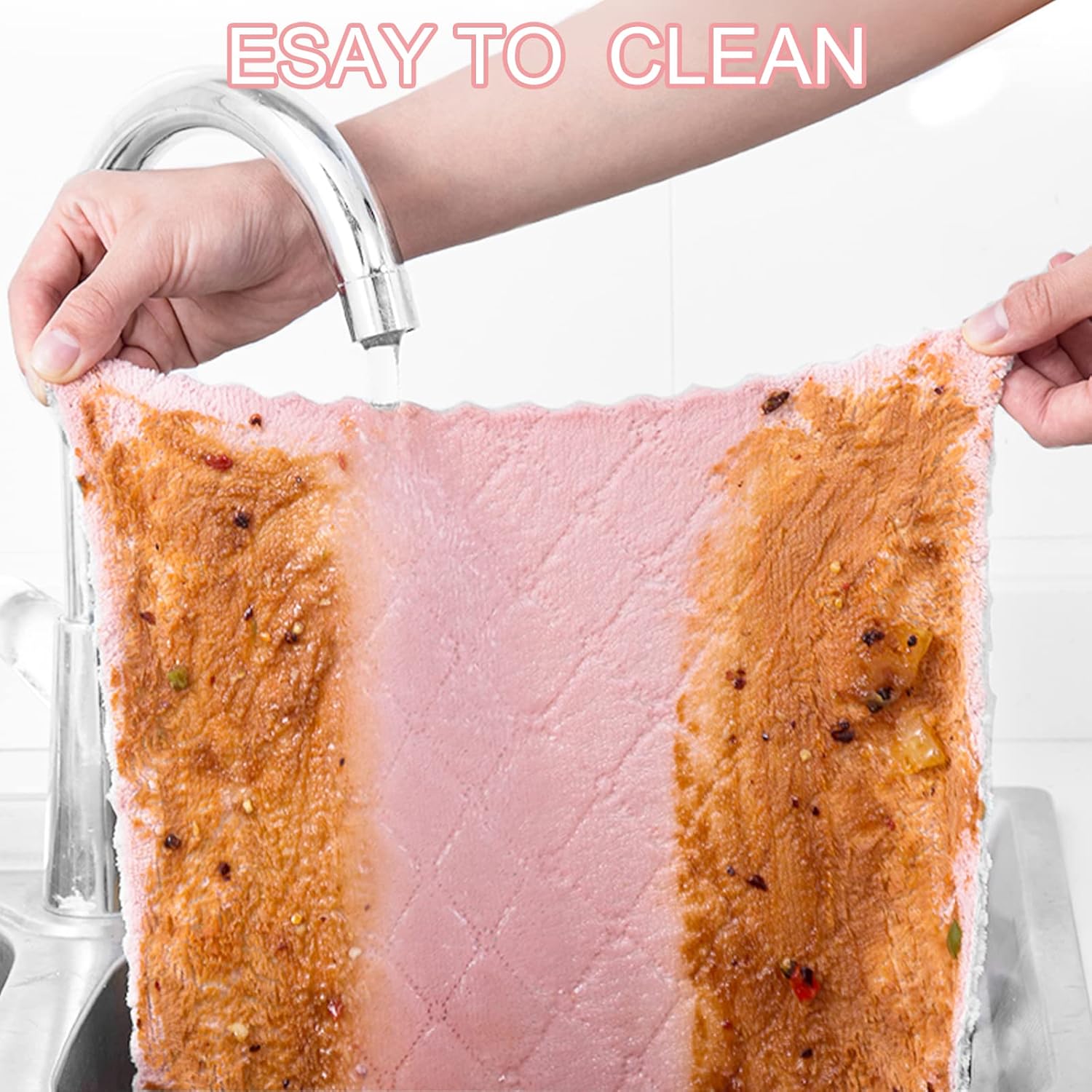 12 Pack Kitchen Cloth Dish Towels, 12x12 inch Soft Premium Dishcloths, Absorbent Microfiber Cleaning Cloth for Cleaning Dishes, Kitchen, Bathroom, Car - Image 8