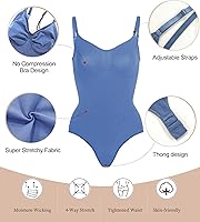 Vista 5 de SHAPERX Body para mujer con control de abdomen, sin costuras, esculpiente, moldeador, camiseta sin mangas