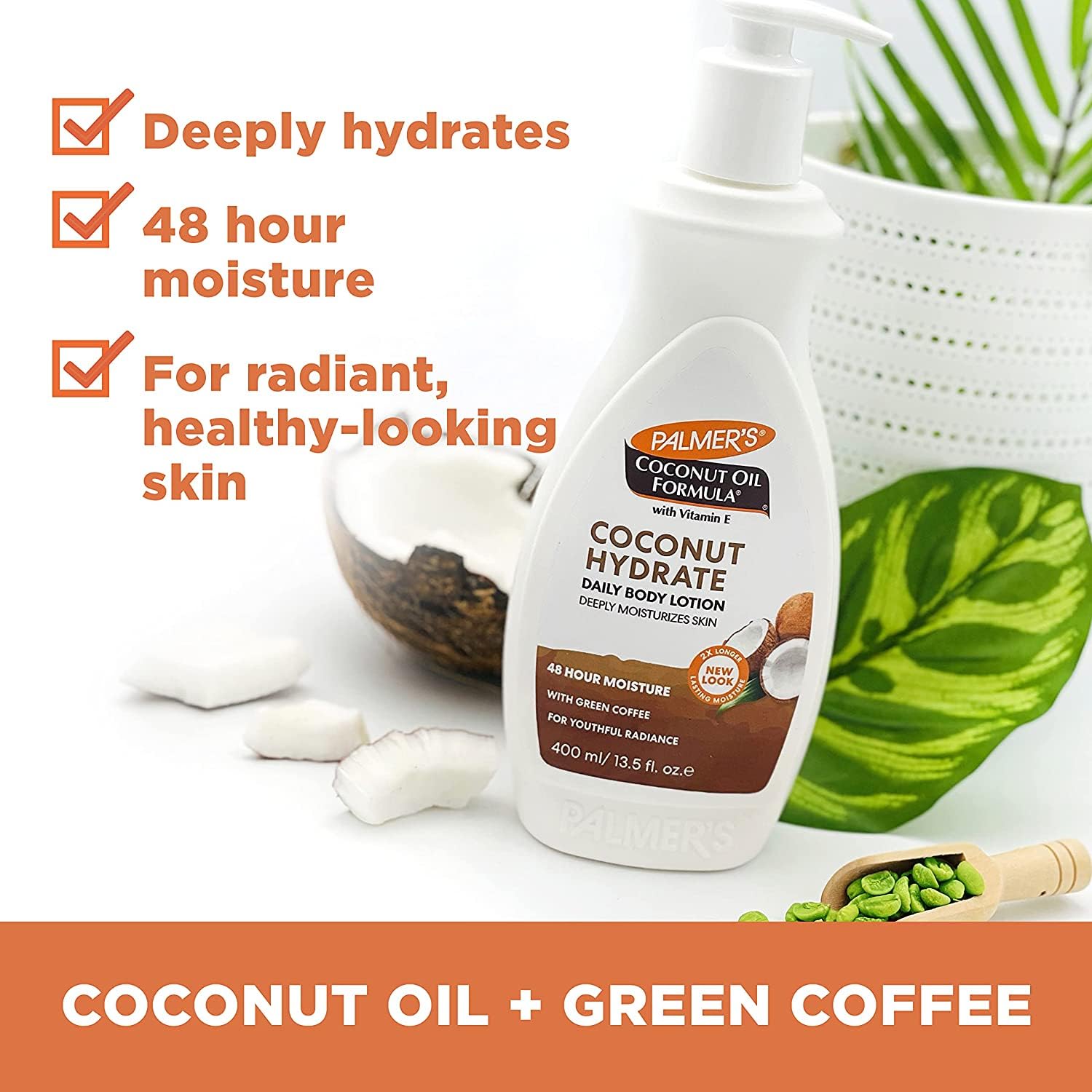 Palmer's Coconut Oil Daily Body Lotion 400ml (Pack of 2) 2