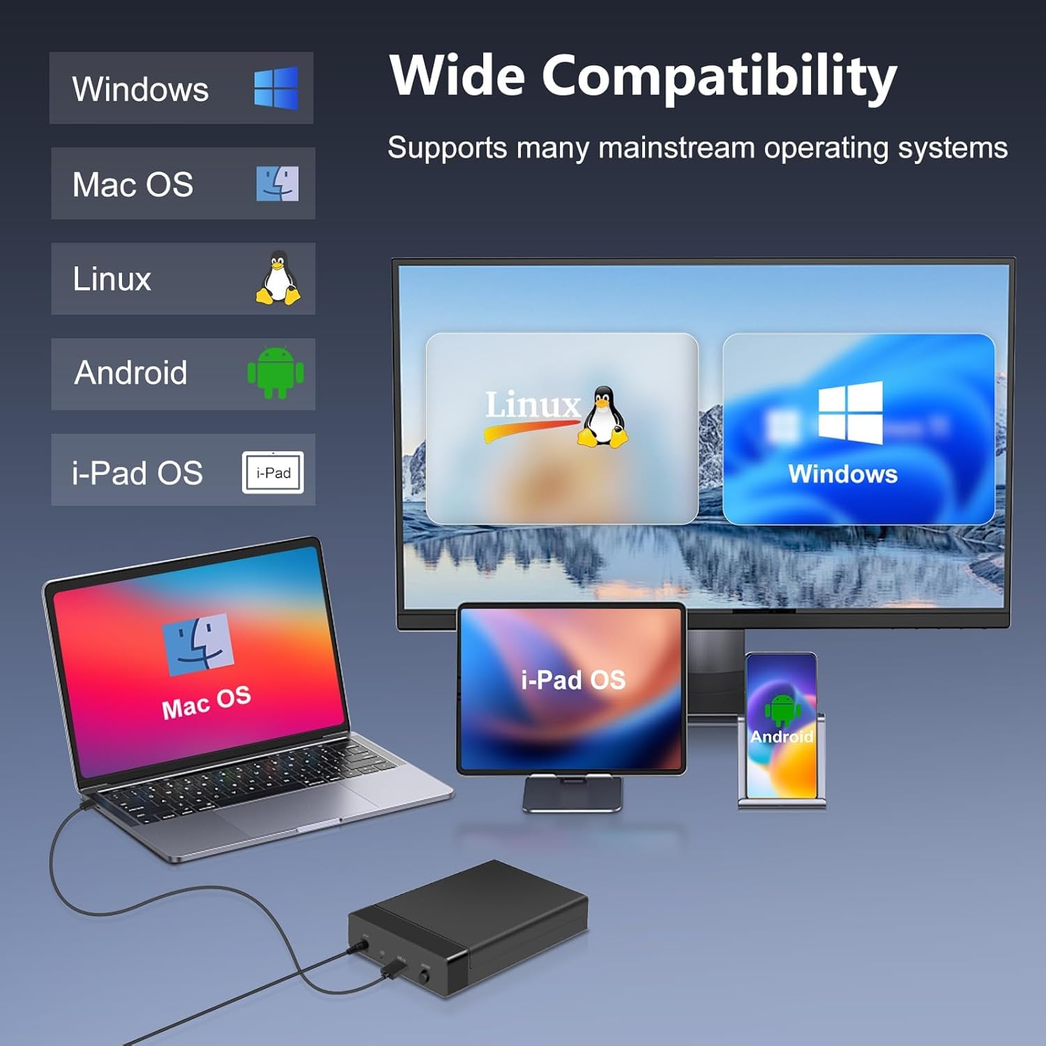 Boîtier de Disque Dur Externe USB 3.0 SATA 3.5" 2.5" 5 Gbps UASP 16 To