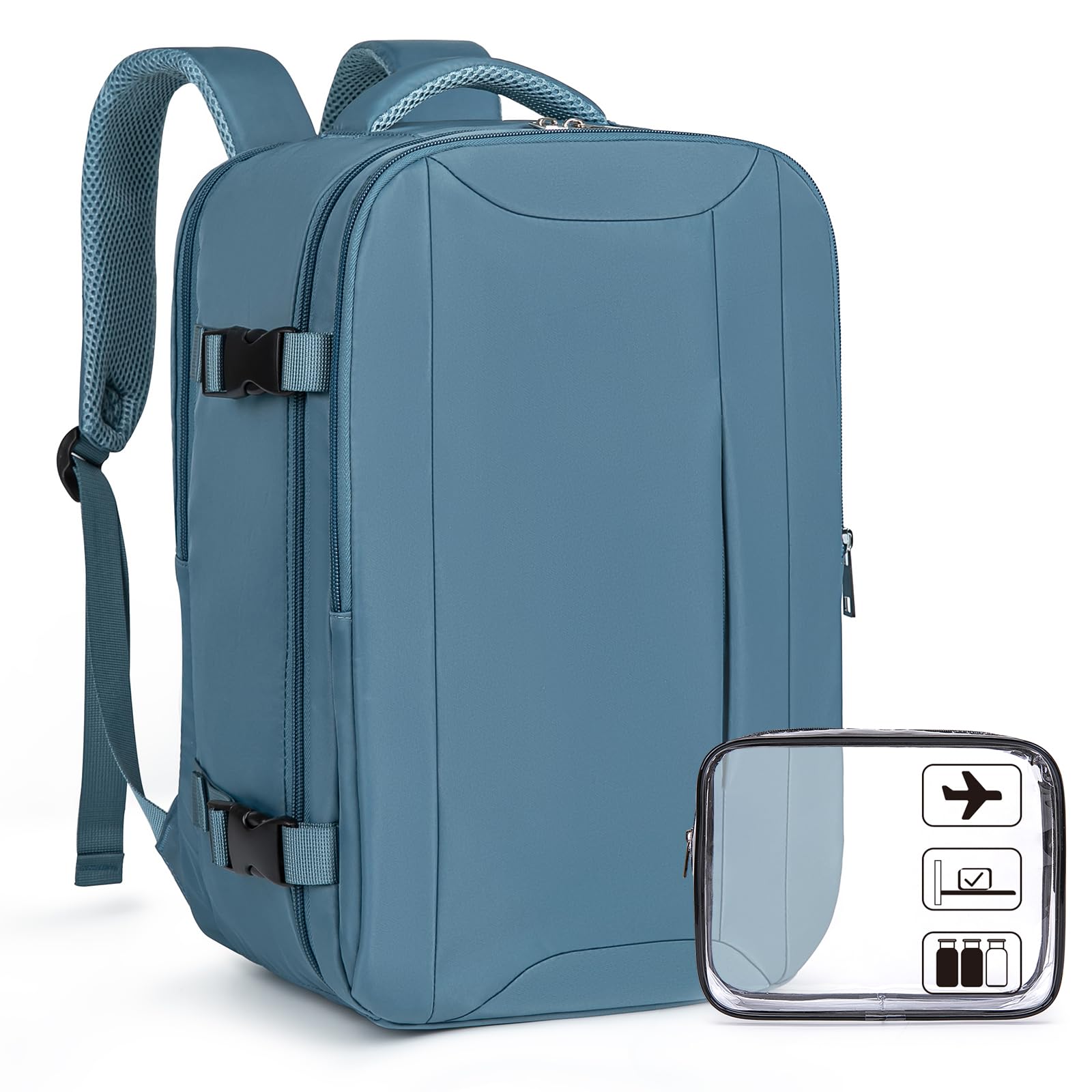 Xkdoai for Easyjet Cabin Bag 45x36x20, Travel Backpack with TSA Approved Clear Bag, Carry-ons Cabin Backpack for Travelling Underseat Cabin Bag Laptop Backpacks Luggage Set — view 17
