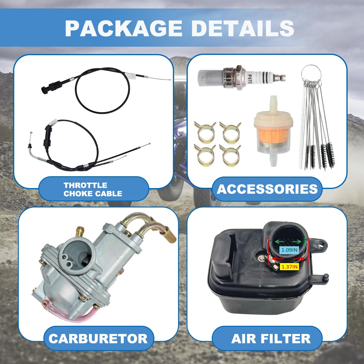 ZAMDOE PW50 Carburateur Pour Yamaha PW50 PY50 - Remplace 4X4-14101-00-00