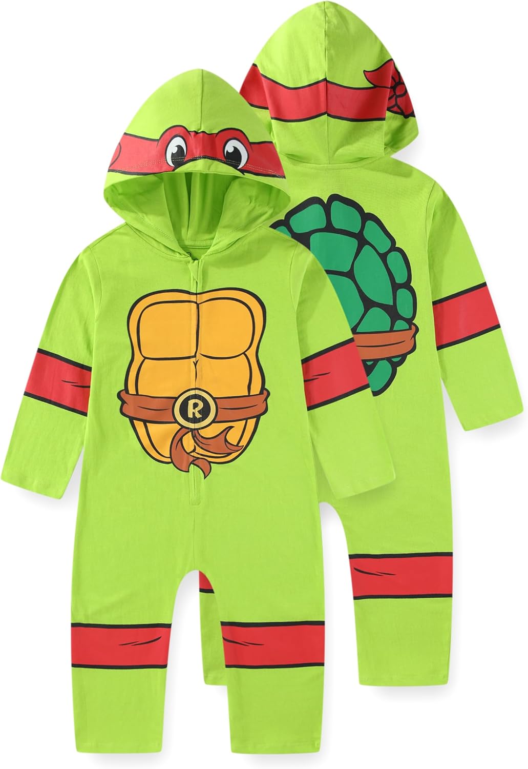 Disfraz Raphael Tortugas Ninja Niño Capucha Enterizo Algodón
