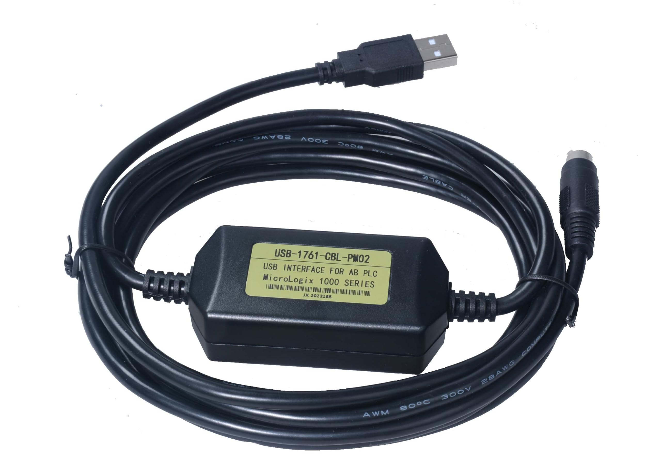 USB Cable de Programación para AB Micrologix 1000 1100 1200 1400 1500 Series, para Reemplazo 1761-CBL-PM02, 6 Pies