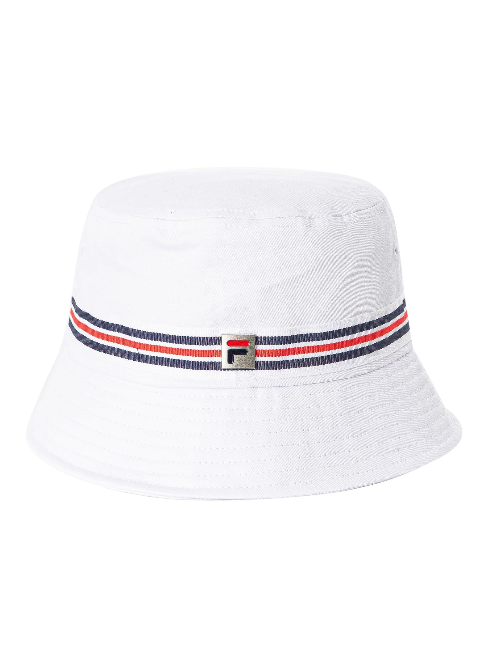 Fila White Jojo Heritage Stripe Bucket Hat - One Size