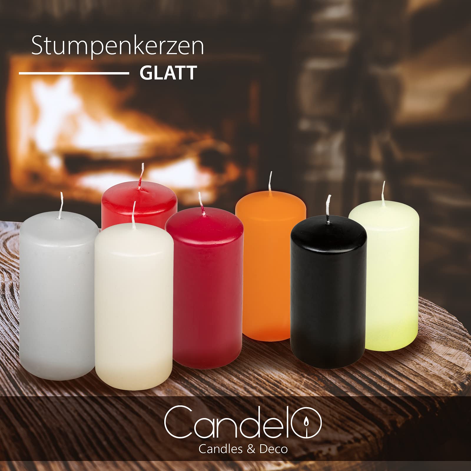 Räder Set Di 4 Portacandele In Legno Per Luci Dell'Avvento, Cilindrici Con Incisioni Laser, Decorazione Natalizia (Candele Non Incluse)