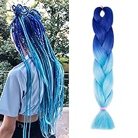 Vista 74 de Benehair 1 paquete de 1 paquete de extensiones de cabello trenzado de 24 pulgadas, extensiones de cabello sintético de alta temperatura, extensiones