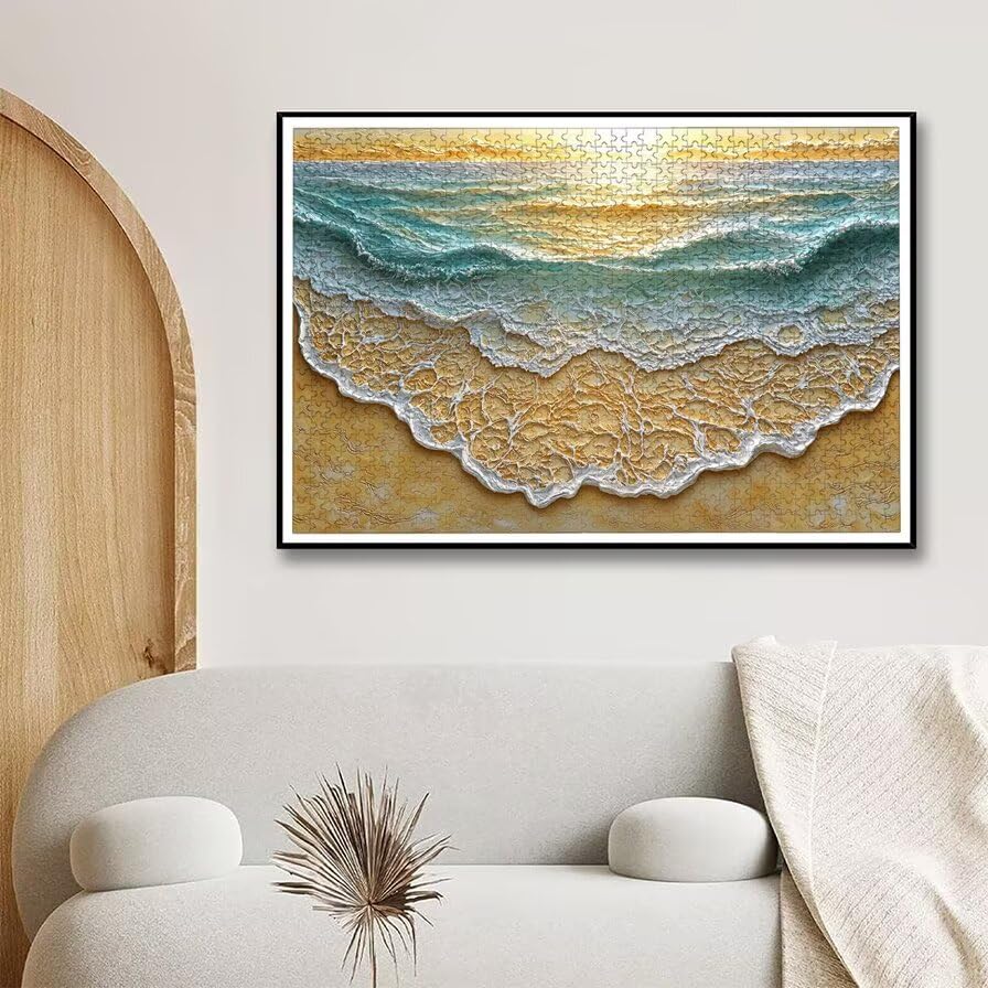 Puzzle 1500 Piezas Playa para Adultos, Puzzle Paisajes de Madera con Caja Regalo para Adultos, Rompecabezas Desafiante para Toda la Familia, Rompecabezas para Regalo Mujer, Home Decoration, -5803