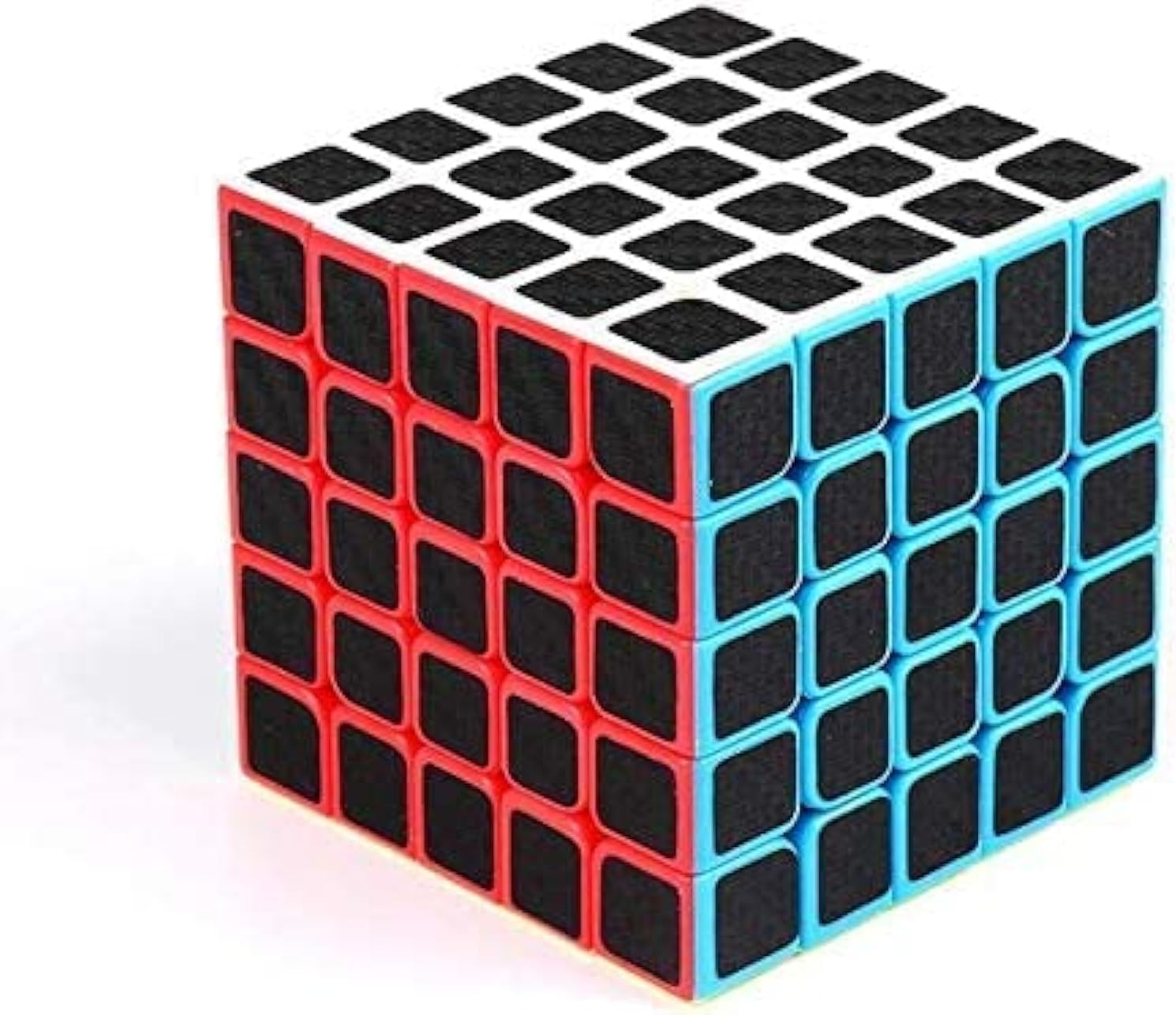 Rubiks Cube, 5x5x5 Speed Cube, Smooth Magic Carbon Fiber Sticker Speed Cubes, Enhanced Version, Black