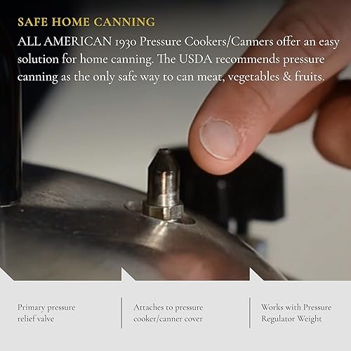 Miniatura 3 de All American 1930 - Tubo de ventilación - Sirve como la válvula de alivio de presión primaria - Se adapta a todas nuestras ollas a presión/latas