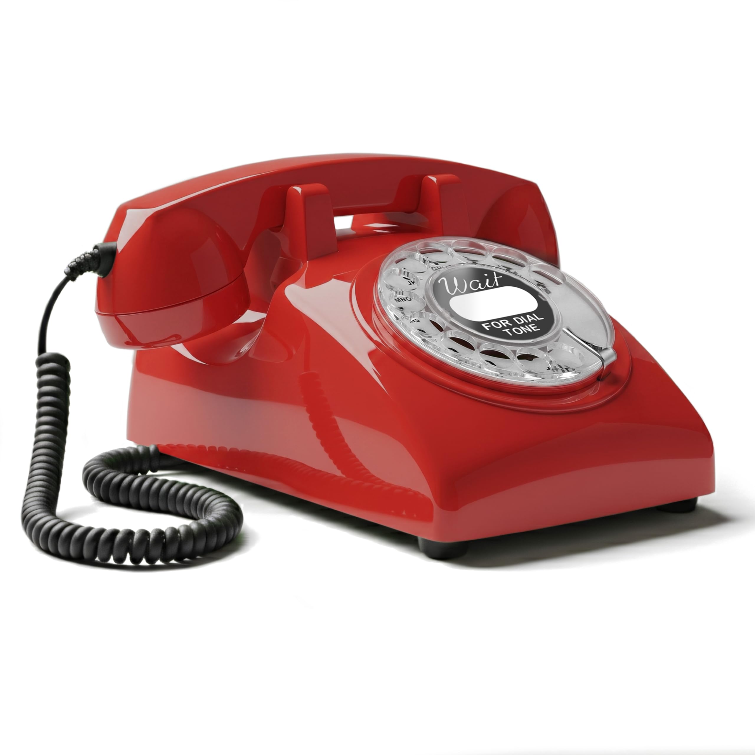 Opis 60s Cable with Classic United States Rotary Dial Inlay: Designer Retro Phone/Rotary Dial Telephone/Retro Style Phone/Vintage Telephone/Classic Desk Phone with Rotary Dialler (Red)-image-12