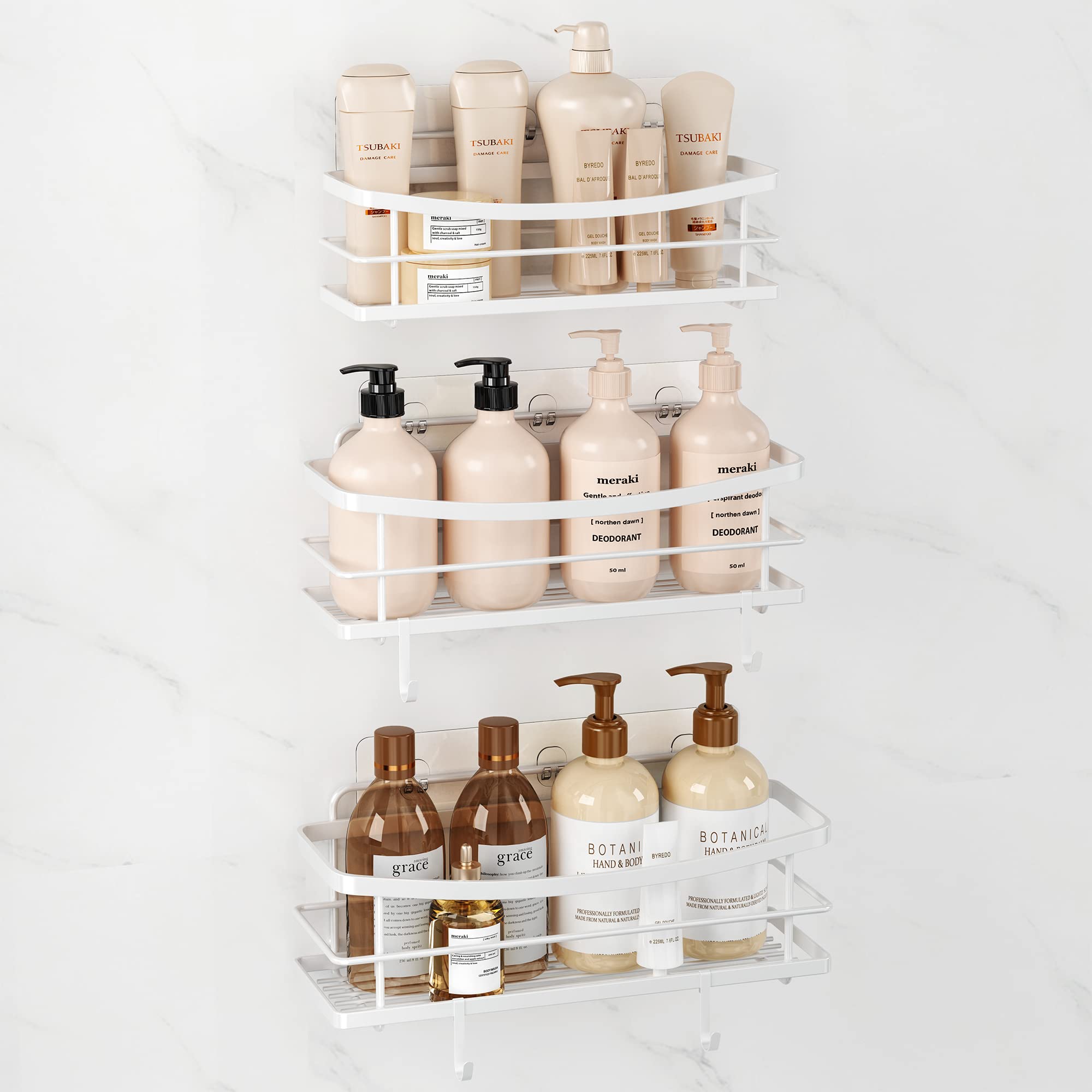 Amazon｜Bullthree 浴室用ラック 3 段式 シャワーラック お風呂 収納