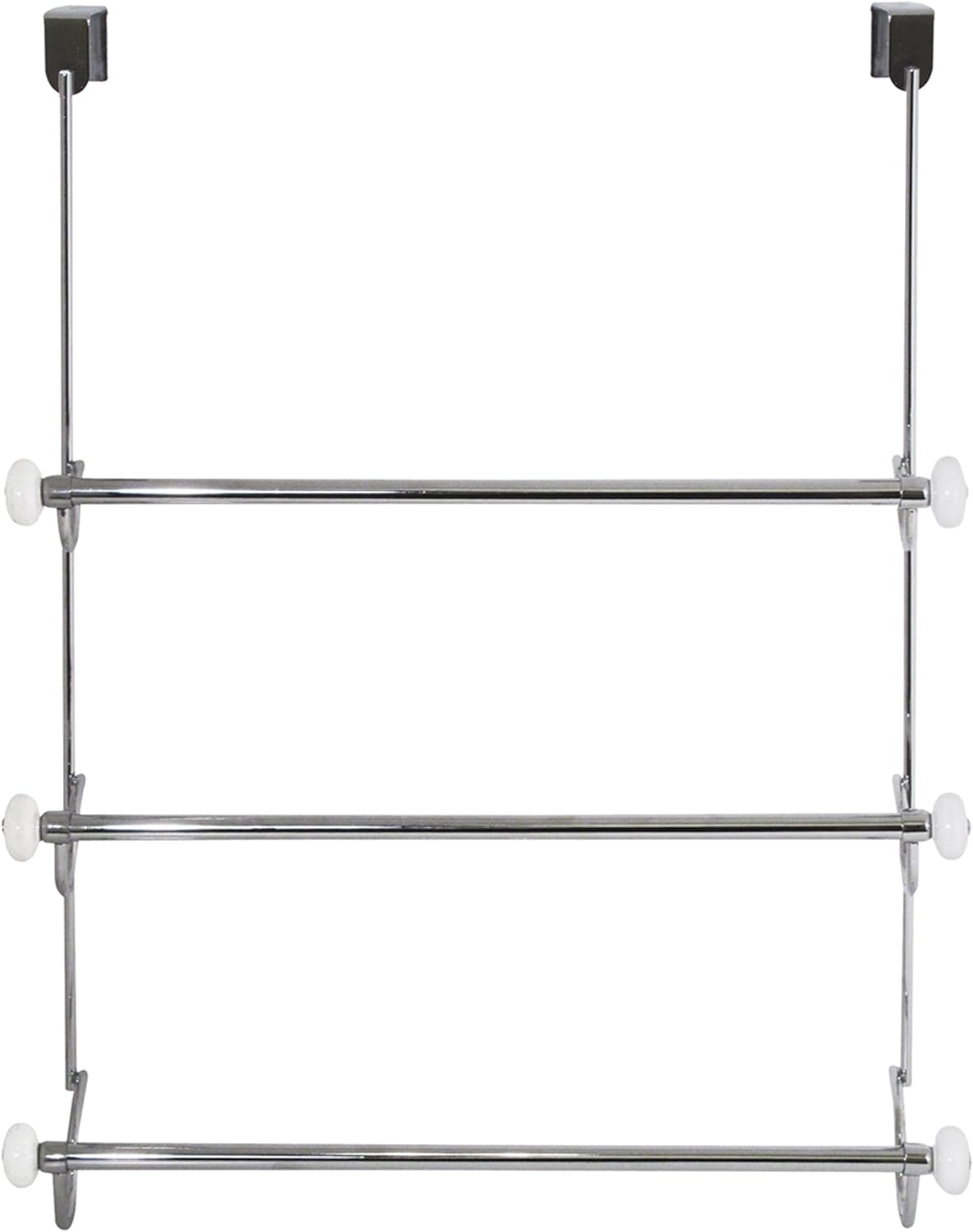 InterDesign Cero Over The Door Triple Towel Rack, Chrome