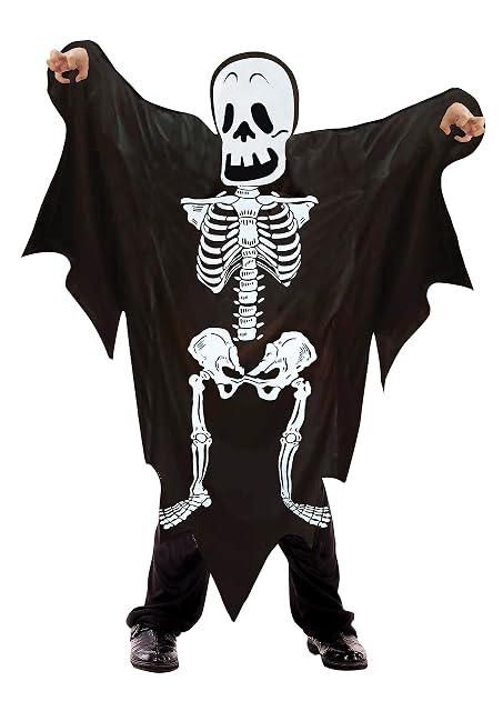 Ciao- Skeleton Ghost disfraz unisex niño (Talla 4-6 años), negro