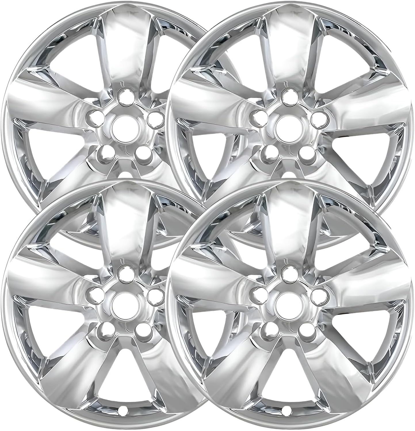 Set of 4 Wheel Skins Compatible with Select 2013-2024 Ram 1500, 2500, 3500 - Impostor Covers for 20 inch Alloy Rims - Snap-on, Chrome