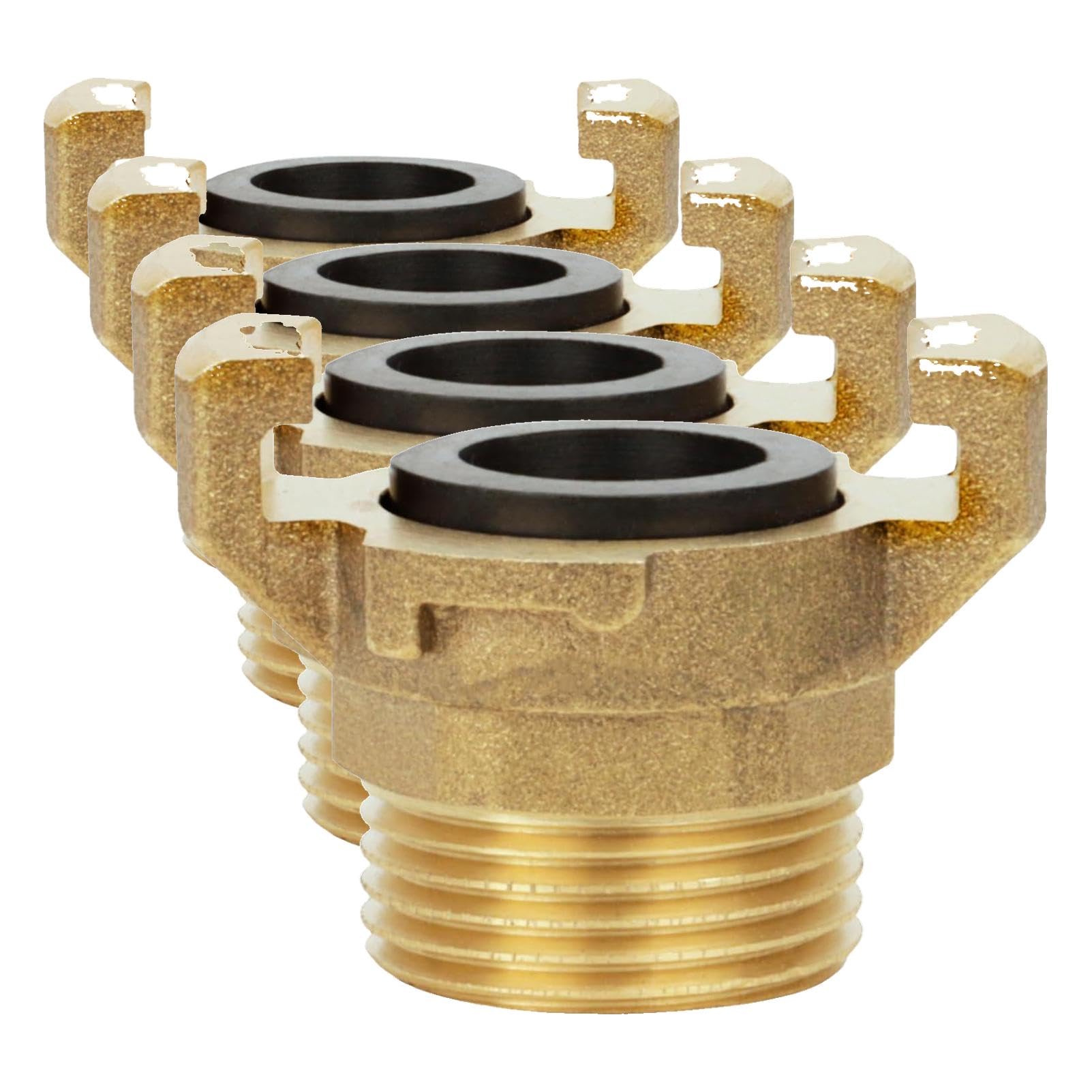 Boutté – Raccord Express laiton mâle 20x27 – Connexion rapide tuyau et robinet (Lot de 4)