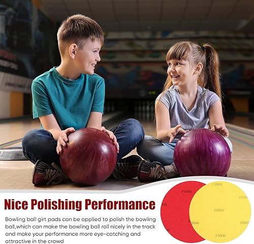 Miniatura 6 de Loopeer 24 piezas de almohadillas de lijado de bolos Kit de pulido de repavimentación Accesorios de bola de boliche Almohadillas de arena Kit