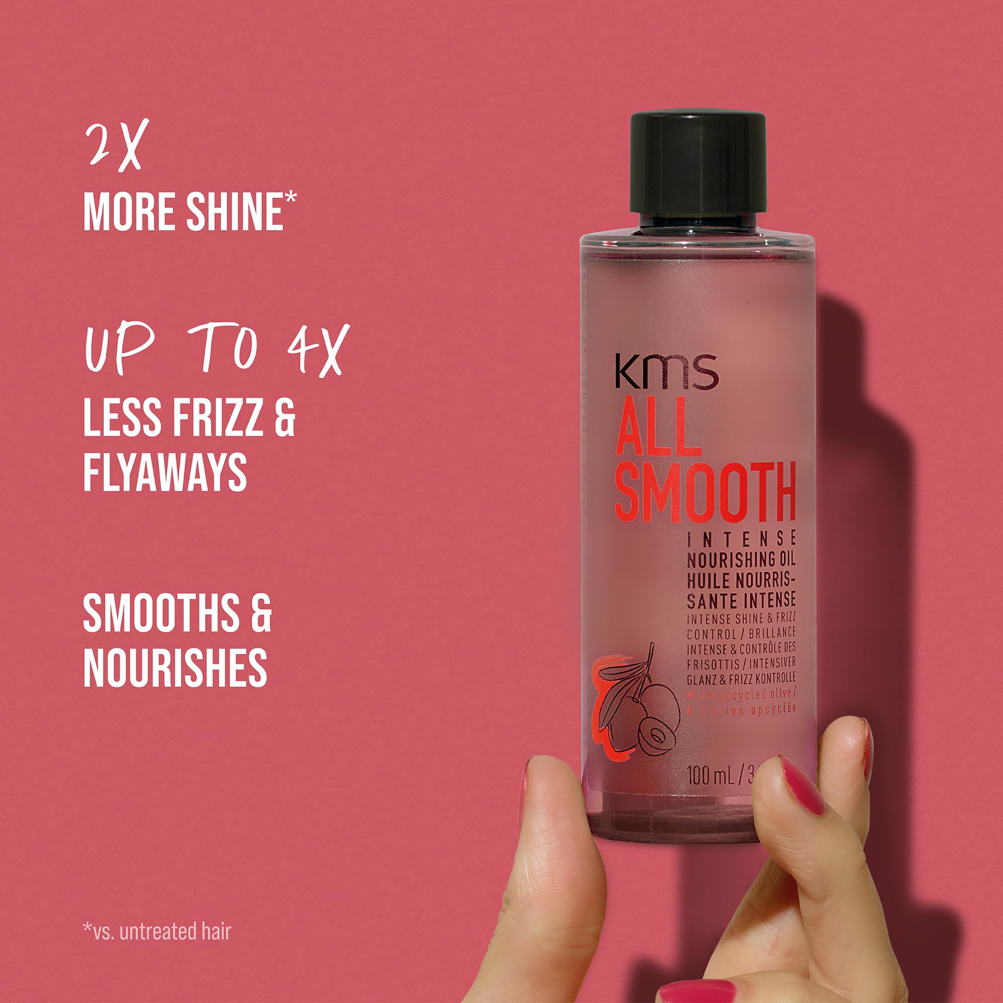 KMS AllSmooth Intense Nourishing Oil for Medium to Thick, Coarse Hair, 100ml