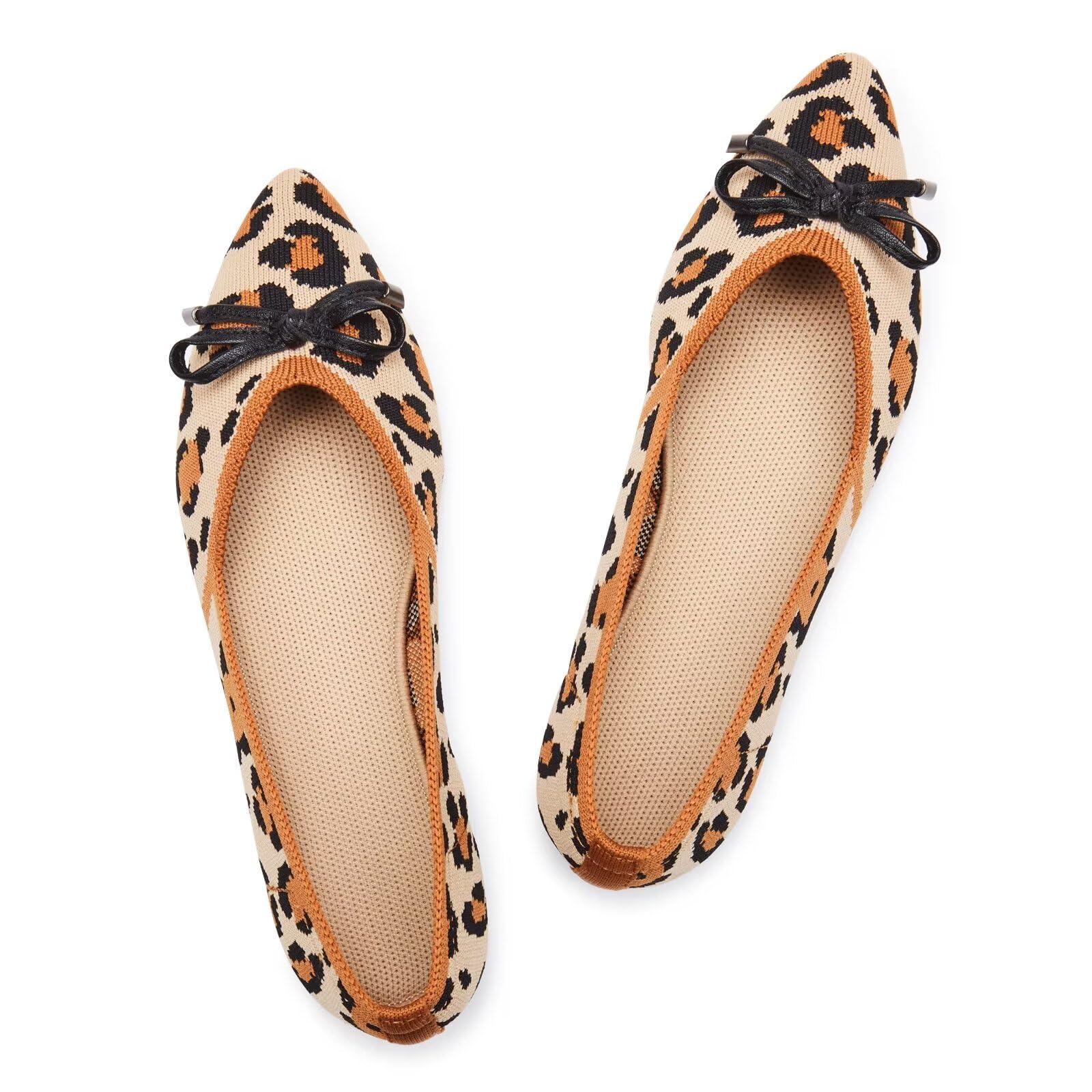 Frank Mully Flache Damenschuhe, Klassische Flache Schuhe mit spitzer Zehenpartie, gestrickte Abendschuhe, weiche Flache Schuhe für Damen, bequem und elegant